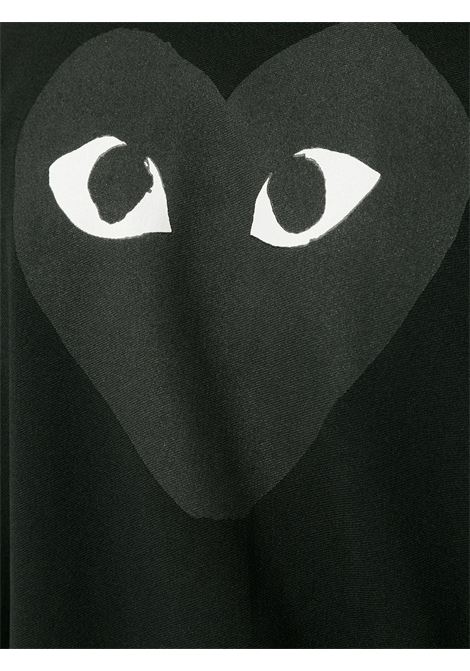 zipped big heart unisex black COMME DES GARÇONS PLAY | AX-T254-0511
